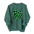 thumbnail image 2 of Women's St. Patrick's Day Graphic Print Long Sleeve Round Neck Sweatshirt Top, 2 of 6