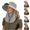 Grey, variant on Sun Hat for Women Men Solar Fan Hats Wide Brim Sun Fishing Hats Detachable Face Cover Outdoor Bucket Hat
