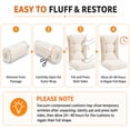 thumbnail image 7 of ROFIEJOX 2-Piece Rocking Chair Cushion Set, Chenille Back and Seat Cushions with Non-Slip Bottom and 6 Ties, 28.4" x 19" Back, 19" x 19" Seat, Beige, 7 of 7