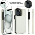 thumbnail image 5 of For iPhone 15 6.1" Phone Magnetic Detachable Wallet Case[Compatible magsafe]Back Flip Folio Shockproof Women Men Cover for iPhone 15[RFID Blocking Leather], White, 5 of 11