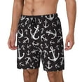 thumbnail image 2 of Uemuo Anchors Pattern Mens Swim Trunks Quick Dry Board Shorts with Mesh Lining, Stretch Beach Shorts Quick Dry No-Chafing Board Shorts-Large, 2 of 9