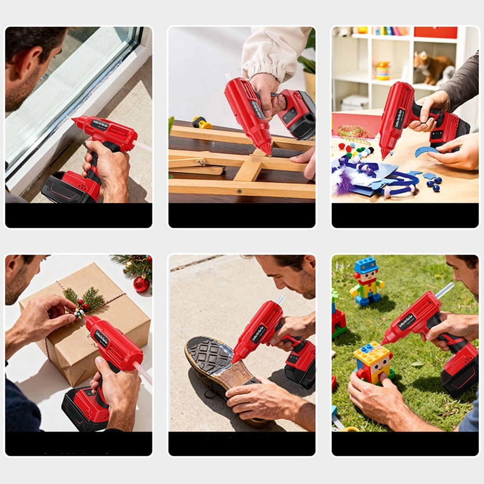 NEW Cordless Glue Gun For Bos*ch 18V BAT609 Battery Temperature Adjustable Handheld Electric Hot Glue Gun