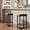 Light gray 2PC, variant on Set of 4 Counter Height 25 Inch Backless Bar Stools Upholstered PU Leather Seats Metal X Frame with Footrest Modern Kitchen Island Stools for Home Bar Dining Room Gray