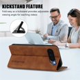 thumbnail image 4 of Case for Google Pixel 9/9 Pro/10/10 Pro 6.3-inch Wallet,Magnetic Closure,Card Slots,Cash Slot Flip Folio Protective Phone Case,Brown, 4 of 9