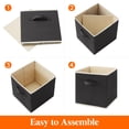 thumbnail image 2 of Cubos de almacenamiento Lifewit, 12 paquetes, 28 cm, tela plegable, color negro, 2 of 7