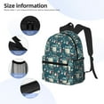 thumbnail image 4 of Haiem France and Paris Lightweight Backpack for School, Classic Basic Water Resistant Casual Daypack for Travel with Bottle Side Pockets, 4 of 7