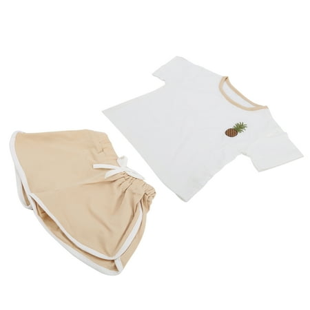 

Baby T Shirt Pants Suit Cotton Fabric Exquisite Appearance Clothes Set Breathable 5 Different Sizes For Birthday For Household For Gathering Khaki