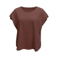 thumbnail image 4 of Womens Open Back Workout Top Oversized Workout T Shirts Backless Athletic Shirt Short Sleeve Baby Tee, 4 of 5