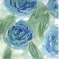 thumbnail image 2 of Dyer, Beverly 26x26 Gold Ornate Wood Framed with Double Matting Museum Art Print Titled - Blue Green Roses I, 2 of 4