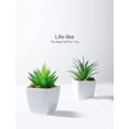thumbnail image 2 of Fake Succulents Plants Artificial Faux Succulents Small 4pcs Mini Potted Plastic Succulents for Christmas Home Office Living Room Desk Decor Aesthetic A, 2 of 5