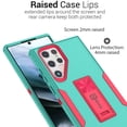 thumbnail image 5 of CoverON For Samsung Galaxy S22 Ultra Case, Military Grade Heavy Duty Full Body Phone Kickstand Cover - Teal, 5 of 9