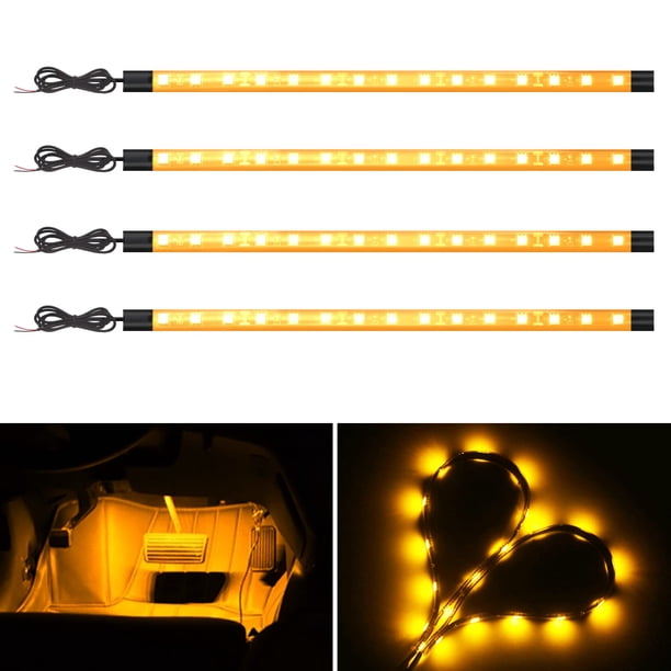 Tira de luces LED EverBright de color ámbar/amarillo para coches 5050 SMD