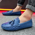 thumbnail image 4 of Men's Casual Loafers Slip On Leather Shoes Lightweight Driving Shoes Moccasins Classic Penny Loafer Flats Boat Shoes Outdoor Walking Shoes, 4 of 11