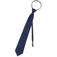 thumbnail image 1 of Cravate pour Hommes, Couleur Bleu Marine Uni, Fermeture Éclair, 1 of 2
