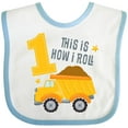 thumbnail image 3 of Inktastic Dump Truck 1st Birthday Boys or Girls Baby Bib, 3 of 4