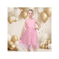 thumbnail image 2 of Sunny Fashion Girls Dress Pink Sparkling Snowflake Star Hanky Hem Dream Party 8 Years, 2 of 8