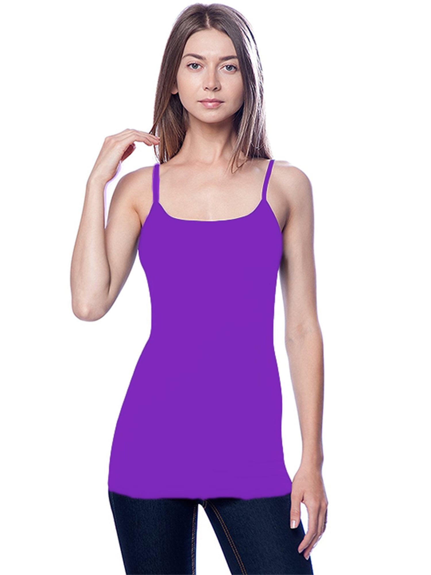 Essential Basic Women Value Pack Long Camisole Cami - Royal