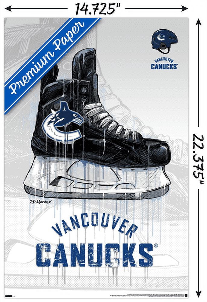 NHL Vancouver Canucks - Drip Skate 21 Wall Poster, 14.725" x 22.375"