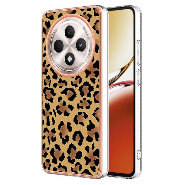 For Oppo Reno12 F 4G Oppo Reno12 F 5G Case IMD-D Pattern Printing 2.0mm TPU Phone Back Cover - Beer