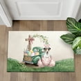 thumbnail image 4 of Easter Egg Jack Russell Terrier Bunny Ear Welcome Spring Truck Doormat Parson Jack Dog Lover Indoor Outdoor Welcome Mat - 12002, 4 of 5