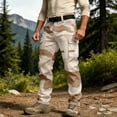 thumbnail image 2 of CONZONE Men's Baggy Cargo Pants Straight Leg Tactical Hiking Pants for Men Trendy Elastic Waist Camouflage Soft Outdoor Joggers With Pocket, 2 of 5