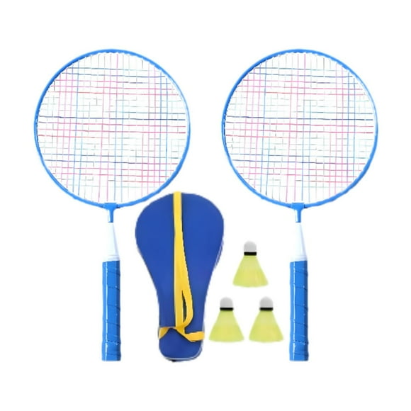 LOVIVER Children Badminton Tennis Set Alloy Badminton Racket for Games Garden Indoor Blue