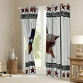 thumbnail image 3 of Homewish Hippie Texas Stars Curtains Pack of 2 (42x84 Each), Grey Wooden Plank Curtains Blackout, Bohemian Western Cabin Bedroom Curtains, Living Room Curtains Decor, 3 of 5