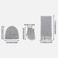 thumbnail image 3 of Glisme Hat Gloves Scarf Set Winter Knitted Scarf Hat For Soft Warm Blend With Touchscreen Fingertips Cold Resistant Accessories Beige, 3 of 4