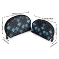 thumbnail image 2 of Portable Bags Clutch Pouch Zipper Smooth Built-In Compartment For Travel Vacation Business Camping Darkcyan Buffalo Plaid Check Tartan Scotland_1, 2 of 7