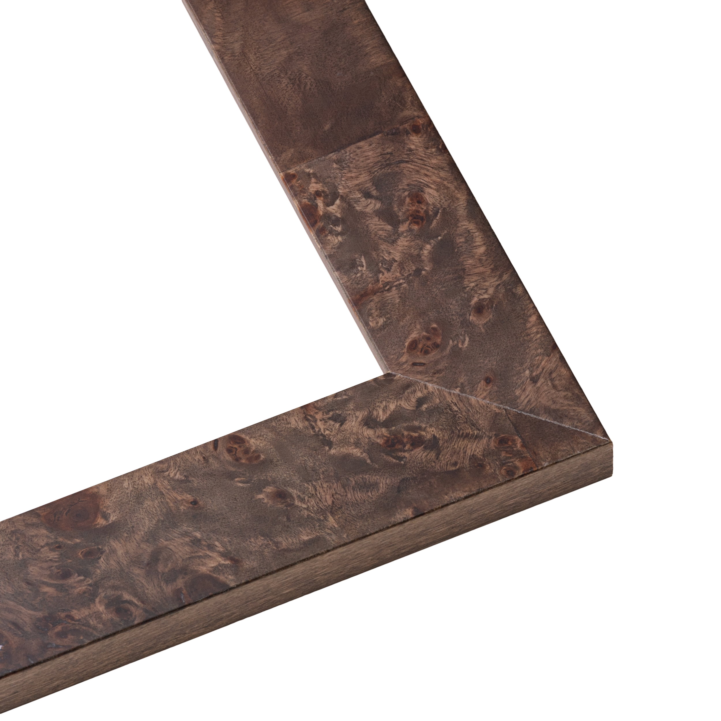 18x24 Frame Brown Burl Real Wood Picture Frame Width 1.625 Inches | Interior Frame Depth 0.5 Inches