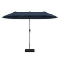 thumbnail image 1 of Gymax 13FT Double-sided Patio Umbrella w/ Crank Handle Umbrella Base Safety Lock Navy, 1 of 10
