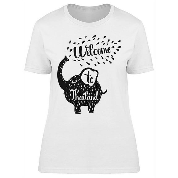 Welcome To Thailand Elephant T-Shirt Women -Image by Shutterstock, Female XX-Large