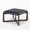 Black-square, variant on Poshby 24'' Square Faux Leather Ottoman Coffee Table with Solid Wood Legs for Living Room, Beige