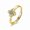Four-leaf clover ring (golden), variant on Adjustable Four Leaf Clover Ring in S925 Silver for Unique Style