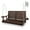 Deep Brown, variant on Innovaze 5 Ft Wooden Porch Swing with Cupholders, Heavy Duty 880 LBS For 3 Person, All-Weather resistant, Black