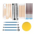 thumbnail image 2 of Scienceny Herramienta para esculpir arcilla, 24 Uds., Kit de bricolaje de cerámica, juego de herramientas de modelado con mango de cerámica con bolsa Kits y herramientas para tallar Scienceny TO1532-00B, 2 of 6