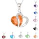 thumbnail image 5 of Minnieouse Mujeres Niñas Zircon Corazón Colgante Clavícula Suéteres Collar Aleación Collar Ajustable Decoración Joyería Ropa, zapatos y accesorios Miscelánea circón plateado y rosa, 5 of 6