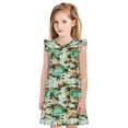 thumbnail image 1 of Balery Colorful Hawaii Palms Camisón de princesa para niñas, pijama de algodón con mangas abullonadas, suave y bonito.-Medium, 1 of 6