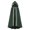 Green, variant on Gold Trimmed Hooded Cloak for Women, Medieval Lace-Up Cape with Chain Clasp 1-Piece Halloween Costume Outerwear Hot Pink One Size