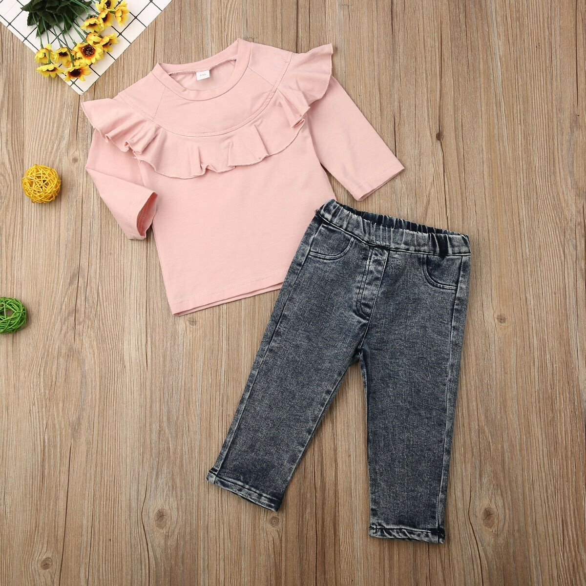 Pretty Toddler Kids Girl Denim Pants 