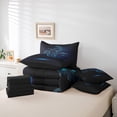 thumbnail image 6 of Homewish Dirt Bike 7-Piece Bedding Comforter Set,Extreme Sport King Bedding Sets,Blue Black Bed Sheets Teens,Ultra Soft Home Decor Reversible, 6 of 8