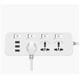 thumbnail image 2 of Us//eu Power Strip 5v2.1a Surge Protector With 3 Outlets & 3 Usb Ports, 2 of 5