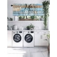 thumbnail image 4 of Blue Coastal Nautical Kitchen Valances for Windows Life Is Better at The Beach Valance Curtains&nbsp; for Kitchen /Living Room/Bedroom/ Bathroom Decor, 54"x18 " ,Rod Pocket 1 Panel, Farmhouse, 4 of 7