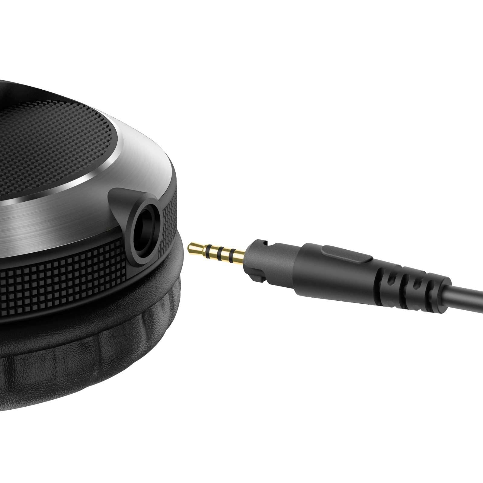 Pioneer DJ HDJ-X7 Professional Over-Ear Silver DJ Headphones with Headphone Gear Bag Package