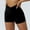 Black, variant on Hvot&aat Crossover-Waist Workout Biker Shorts for Women Seamless Smoothing Stretch Shorts Pants Solid Color Leggings