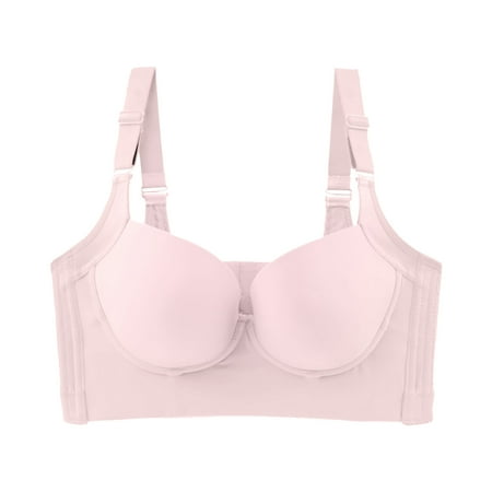 

amlbb Women s Plus Size Wireless Bra Full Cup Lift Bras for Women No Underwire Push Up Shaping Wire Free Everyday Bra on Clearance