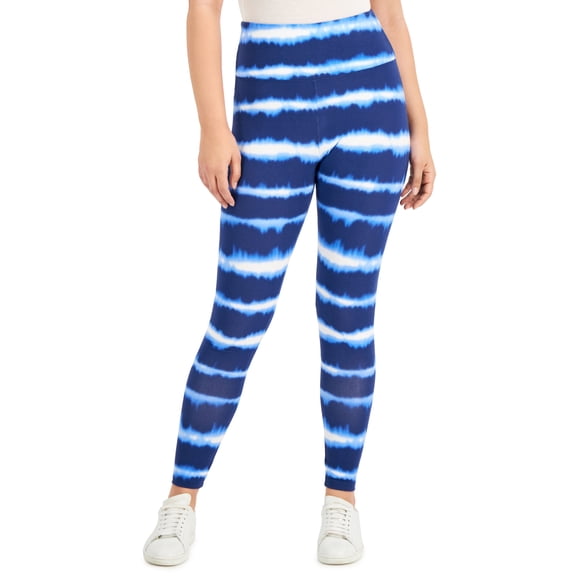 Style & Co Petite Tie Dye Print Leggings Mountain Blue PXL