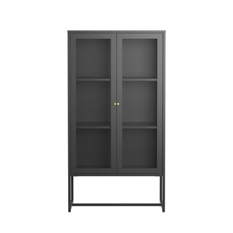 Novogratz Cache 2 Door Tall Metal Locker Style Storage Cabinet