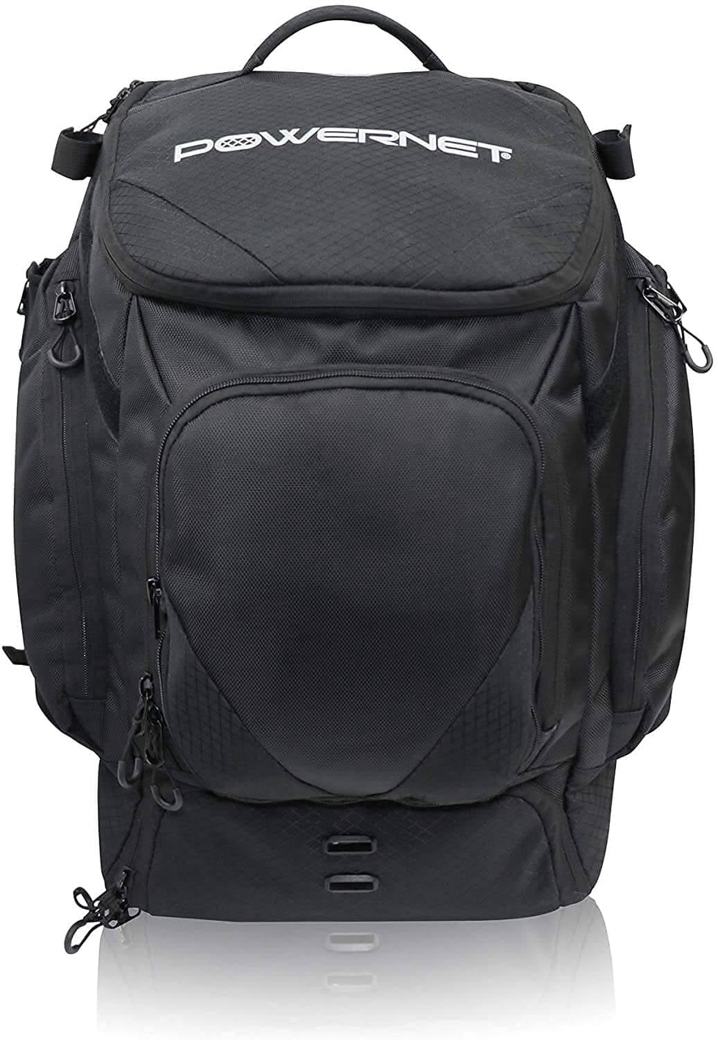 PowerNet Bucket Bag Baseball Coach Bag with Wheels, Carry Case for Launch F-lite Pitching Machine, Holds Two 6 Gallon Bucket of Baseballs & Softballs