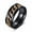 Black rosegold, variant on Unisex Titanium Steel Bottle Opener Ring With European American Design Polished Electroplated Chain Inlay Accessory